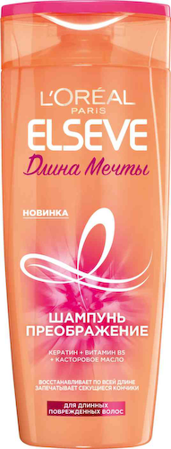 Шампунь для длинных поврежденных волос Elseve Длина мечты #1