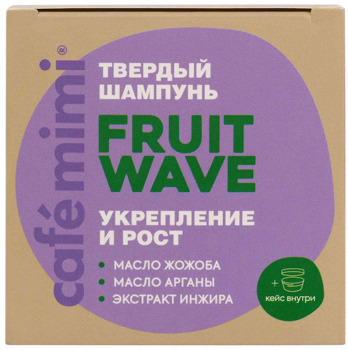 Шампунь для ослабленных волос твердый Cafe mimi Fruit Wave Укрепление и рост #1