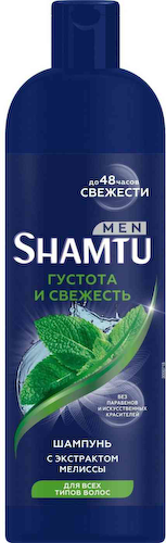 Шампунь для всех типов волос Shamtu Men Густота и свежесть с экстрактом мелиссы #1