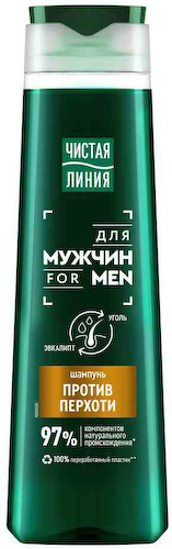 Шампунь против перхоти Чистая Линия For Men уголь-эвкалипт #1