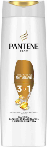Шампунь-бальзам-уход для слабых, поврежденных волос 3в1 Pantene Pro-V Интенсивное восстановление #1