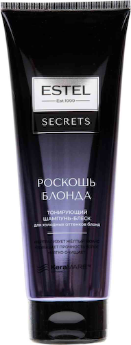Шампунь-блеск для холодных оттенков блонд тонирующий Estel Secrets роскошь блонда #1