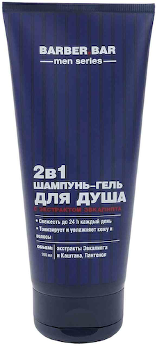 Шампунь-гель для душа 2в1 Barber.bar с экстрактом эвкалипта #1