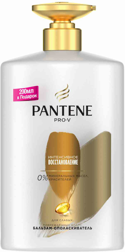 Бальзам-ополаскиватель для поврежденных и слабых волос Pantene Pro-V Интенсивное восстановление #1
