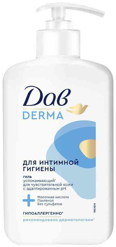 Гель для интимной гигиены Дав Derma успокаивающий для чувствительной кожи #1