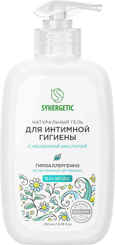 Гель для интимной гигиены натуральный Synergetic с молочной кислотой #1