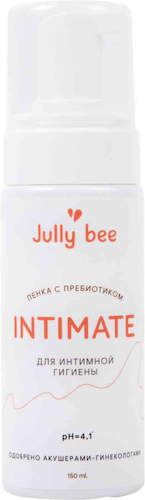 Пенка для интимной гигиены Jully bee Intimate с пребиотиком #1