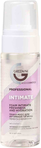 Пенка-мусс для интимной гигиены Greenini Professional Intimate Свежесть и увлажнение #1