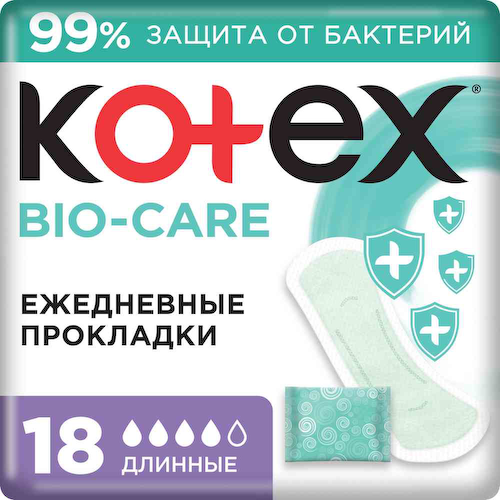 Прокладки ежедневные Kotex Bio-Care Длинные #1
