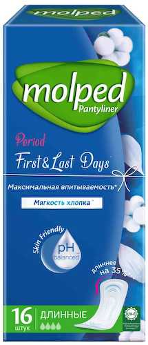 Прокладки ежедневные Molped Pantyliner First & Last Days Длинные #1