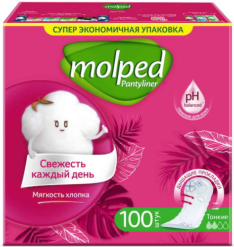 Прокладки ежедневные Molped мягкость хлопка #1