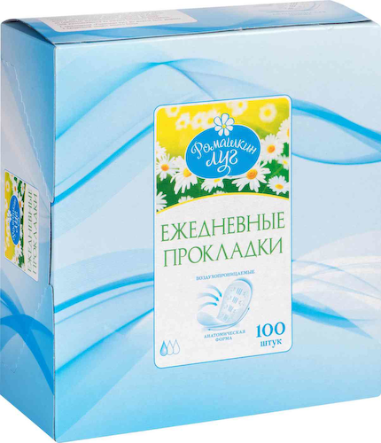 Прокладки ежедневные Ромашкин луг воздухопроницаемые с анатомической формой #1