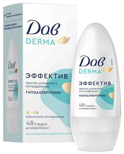 Антиперспирант ролл Дав Derma эффектив #1