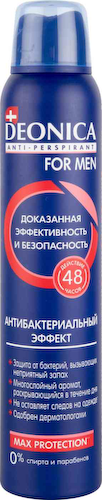 Антиперспирант спрей Deonica for men Антибактериальный эффект #1