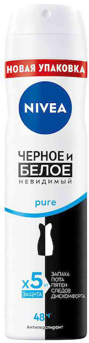 Антиперспирант спрей NIVEA Черное и белое Невидимый Pure #1