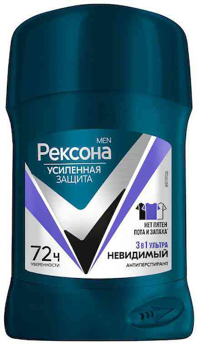 Антиперспирант стик Рексона Men 3 в 1 Ультраневидимый #1