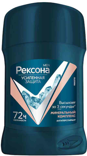 Антиперспирант стик Рексона Men Усиленная защита Минеральный комплекс #1