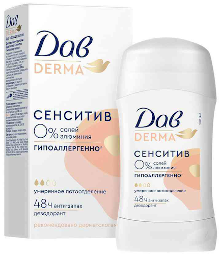 Дезодорант стик Дав Derma серситив #1