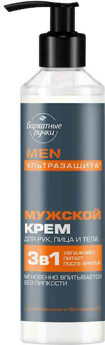 Крем для рук, лица и тела 3 в 1 Бархатные Ручки Men Ультразащита #1