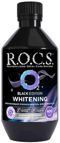 Ополаскиватель для полости рта отбеливающий R.O.C.S. Black Edition #1