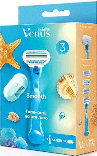 Бритва с 4 сменными кассетами Gillette Venus Smooth #1