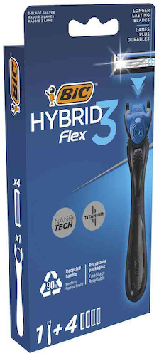 Бритвенный станок Bic Hybrid 3 Flexс 4 сменными кассетами #1