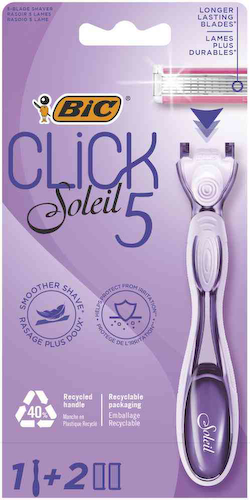 Бритвенный станок Bic Click Soleil 5 лезвий с 2 сменными кассетами #1