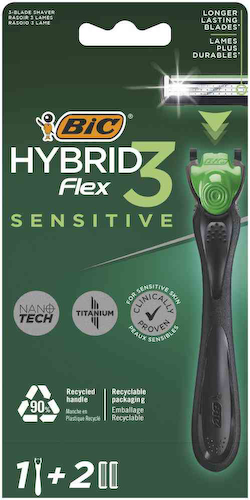Бритвенный станок Bic Hybrid 3 Flex Sensitive с 2 сменными кассетами #1
