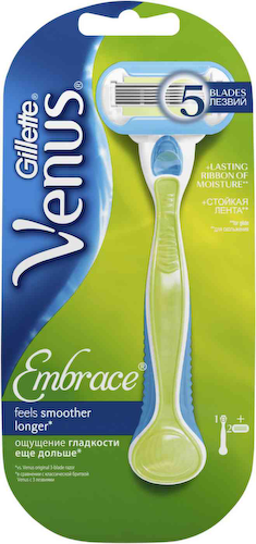 Бритвенный станок Gillette Venus Embrace 5 лезвий с 2 сменными кассетами #1