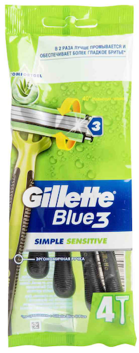 Бритвенный станок одноразовый Gillette Blue 3 Simple Sensitive #1
