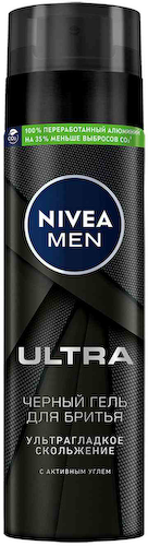 Гель для бритья NIVEA MEN Ultra Ультрагладкое скольжение с активным углем #1