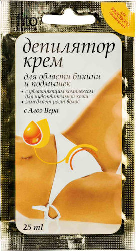 Крем-депилятор для области бикини и подмышек для чувствительной кожи Fito Cosmetic с Алоэ Вера #1