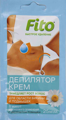 Крем-депилятор для области бикини и подмышек Fito Cosmetic Быстрое удаление с экстрактом ромашки #1