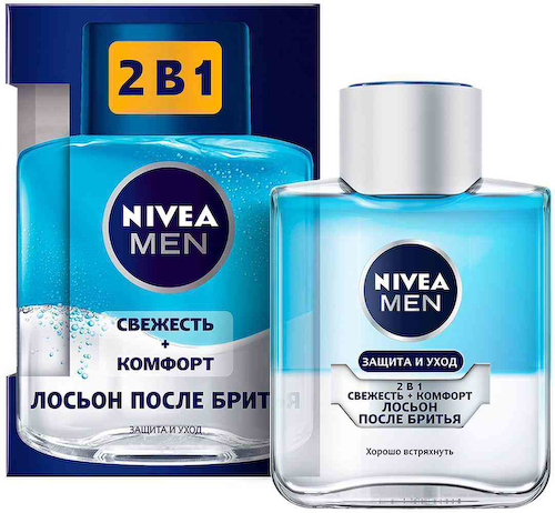 Лосьон после бритья NIVEA MEN 2 в 1 Свежесть + комфорт #1