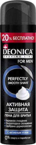 Пена для бритья Deonica For Men Активная защита с черным углем #1