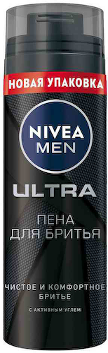 Пена для бритья NIVEA MEN Ultra с активным углем #1