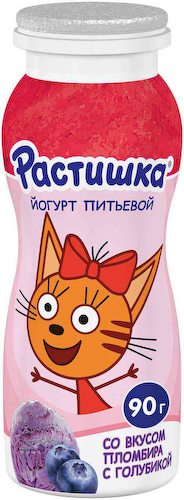 Йогурт питьевой Растишка пломбир-голубика 1,6% #1