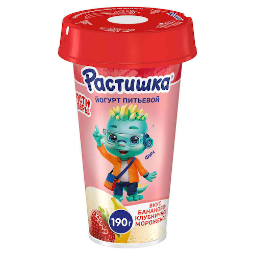 Йогурт питьевой Растишка Бананово-клубничное мороженое 2,8% #1