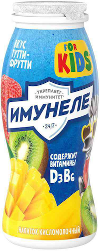 Напиток кисломолочный Имунеле For Kids вкус Тутти-Фрутти 1,5% #1