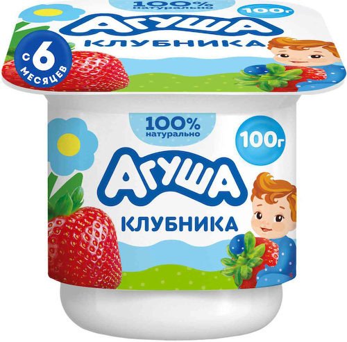 Творог Агуша Клубника с 6 месяцев 3,9% #1