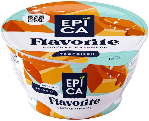 Десерт творожный Epica Flavorite с солёной карамелью 7,6% #1