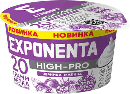 Продукт кисломолочный Exponenta High Pro Черника малина обезжиренный #1