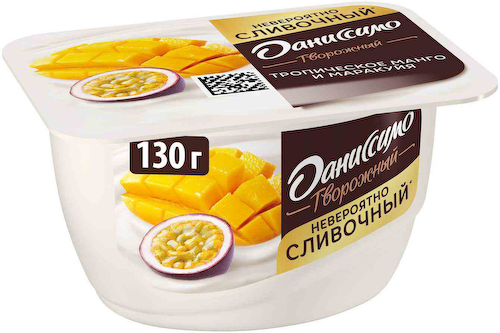 Продукт творожный Даниссимо с тропическим манго и маракуйей 5,6% #1