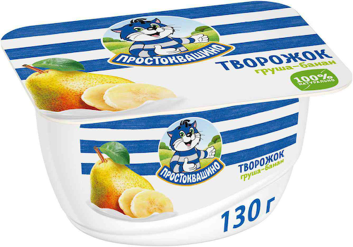 Творожок Простоквашино с грушей и бананом 3,6% #1