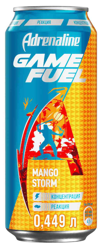 Энергетический напиток Adrenaline Game Fuel Mango storm со вкусом Манго #1