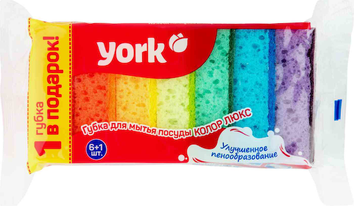 Губка для посуды York Колор Люкс #1