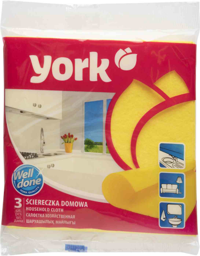 Салфетки хозяйственные York вискозные #1