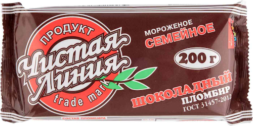Мороженое пломбир Чистая Линия Шоколадный #1