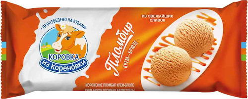 Мороженое пломбир Коровка из Кореновки крем-брюле 15% #1