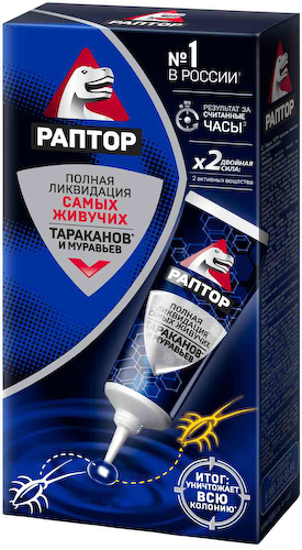 Гель от тараканов и муравьёв Раптор #1